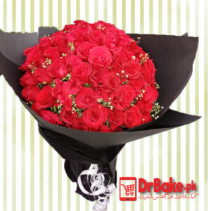 101 Fresh Red Roses Stems