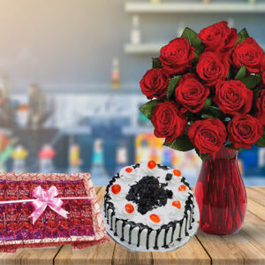 Red Roses in Vase Deal