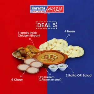 Haleem & Chicken Biryani Deal-4 Persons-Original karachi haleem Restaurant