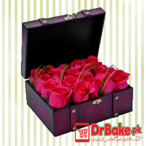 24 Fresh Roses Wooden Box -Limited Cities