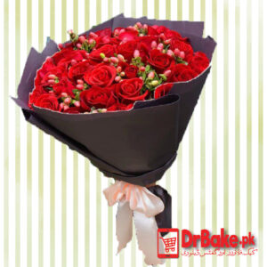 36 Fresh Red Roses Stems