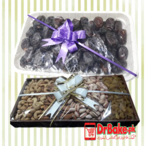 Half kg Dry Fruits & Half Kg Khajoor Trays