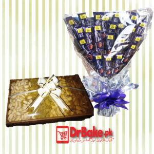 Unique Deal of Dairy Milk Bouquet & Half kg Dry Fruit Tray