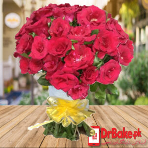 50 Fresh Red Roses Stem