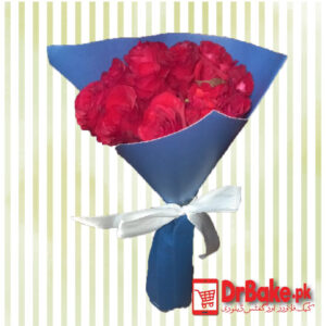 12 Fresh Red Roses stems