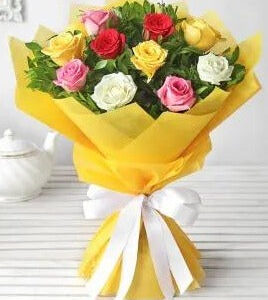 12 Stems of Imported Fresh Multi color Roses