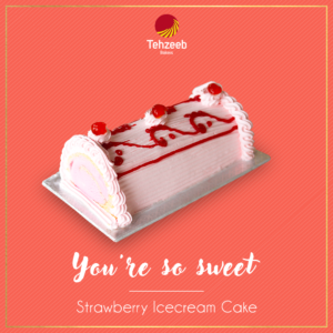 Strawberry Ice Cream Cake 1 Lbs - Tehzeeb Bakery