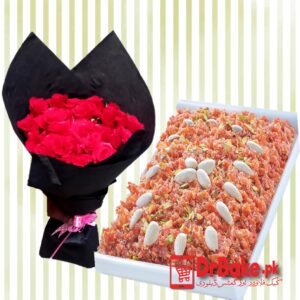 Send Winter Gifts Gajar Halwa & Bouquet Gift Deal
