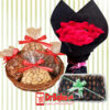 24 Roses, Dry Fruits & Khajoor Almond Tray Deal