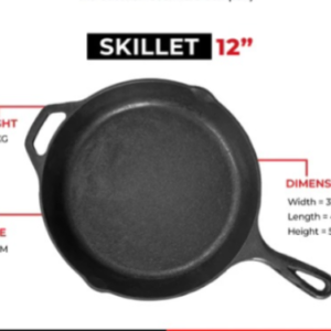 Cast Iron Skillet 12 Inch (30 CM)